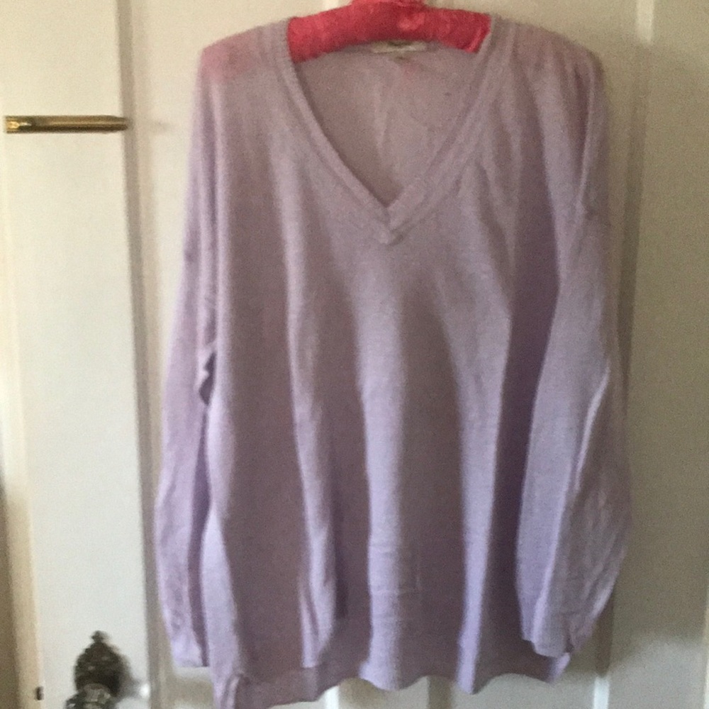 Madewell linen V neck sweater